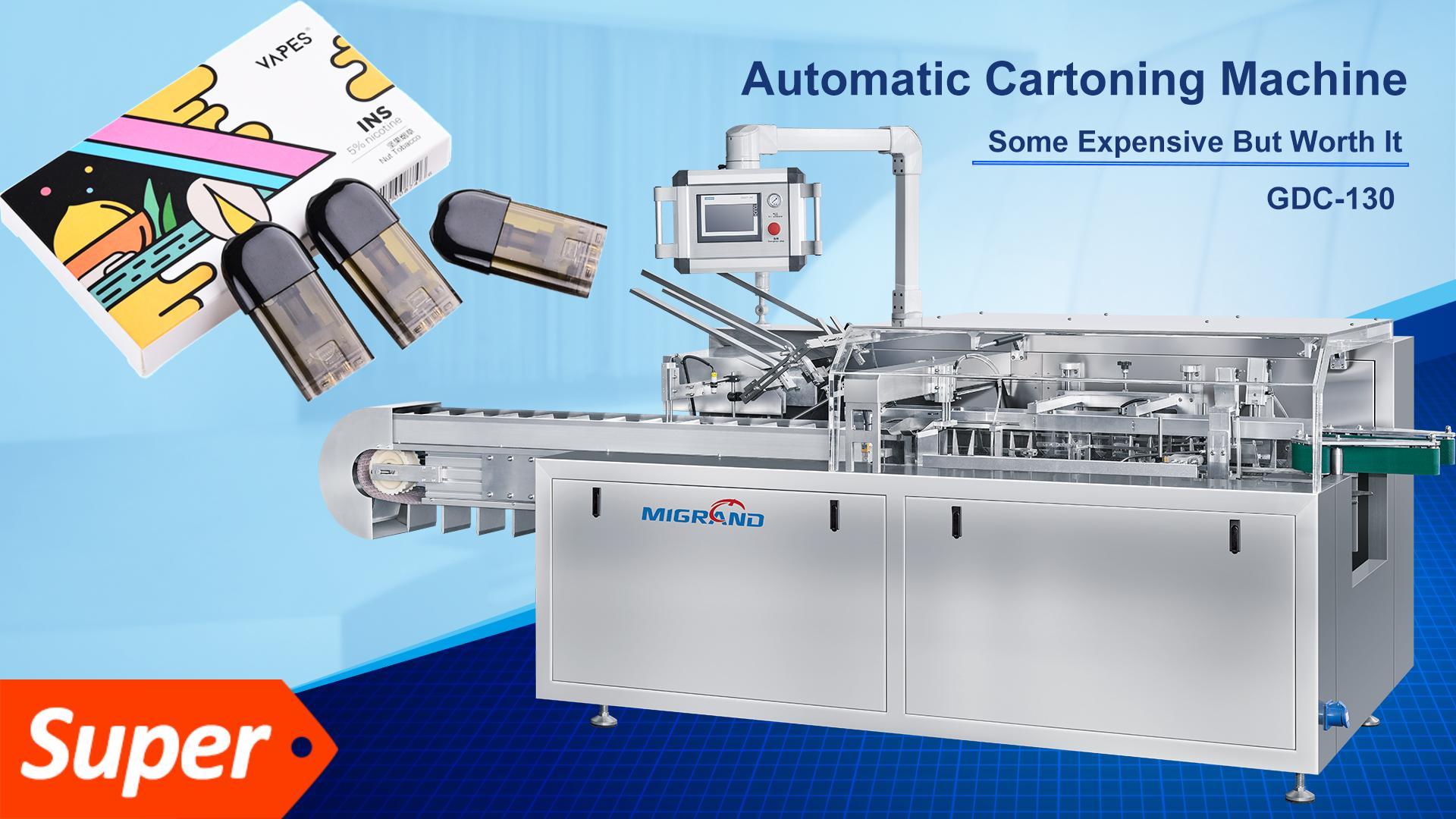 อินโดนีเซีย - Vape Pod Cartoning และสายเครื่องติดฉลาก