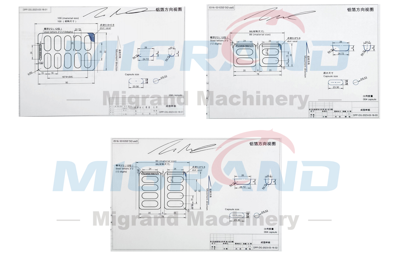 ภาพวาดการออกแบบแม่พิมพ์ USA-DPP80