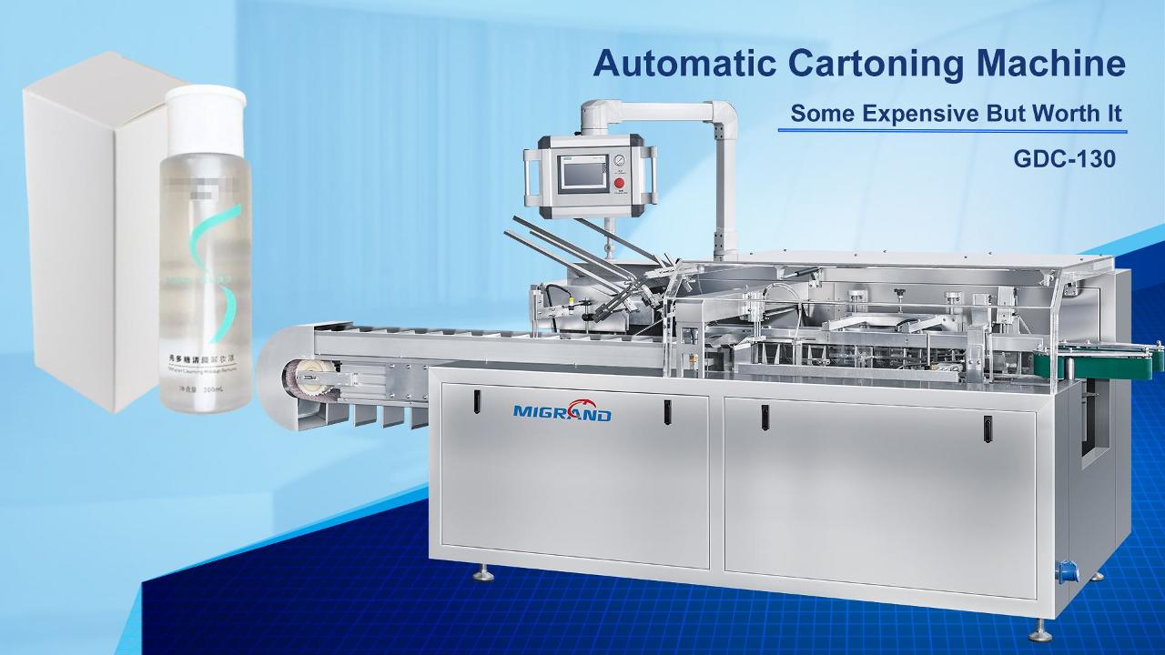 Export To Thailand Cosmetics Bottle Cartoning Machine สำหรับผงหมึก 