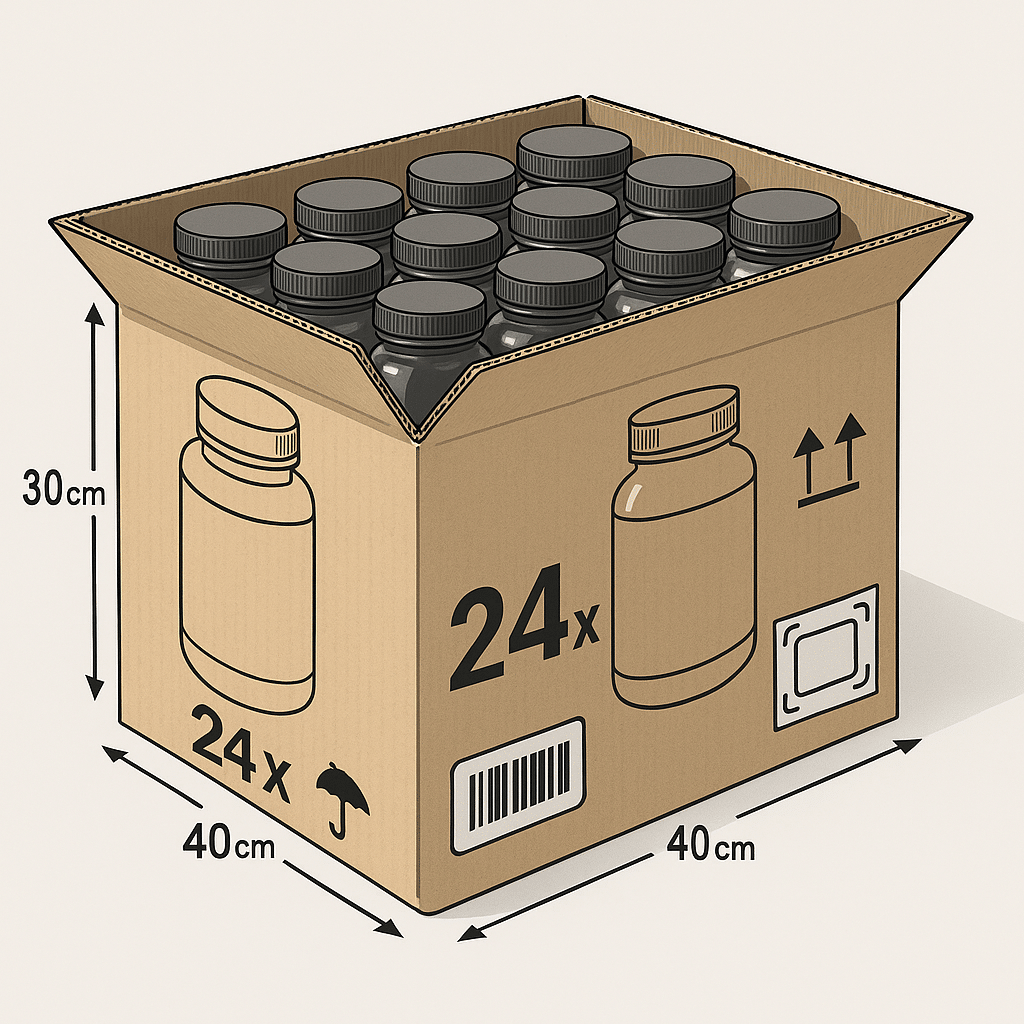 แพ็คไดอะแกรมของขวดแคปซูล